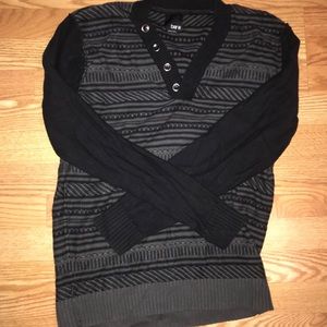 Bar III mens sweater. Black and Gray. Size Medium